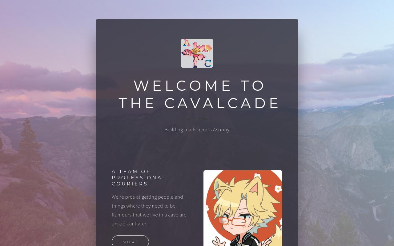 Carrd profile picture for @cavalcade
